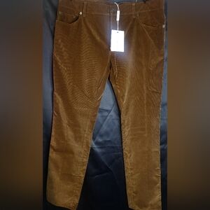 Salvatore Ferragamo Brown Corduroy Pants Size EU 56 40x45 Made in Italy NWT New